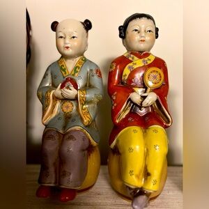 Asian Boy and Girl Antique Collectibles